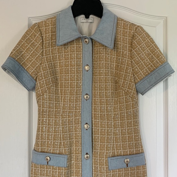 BNWT Sandro tweed dress 34 - Picture 3 of 5